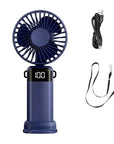 3-in-1 Smart Portable Fan – Quiet, Foldable & LED Display