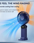 3-in-1 Smart Portable Fan – Quiet, Foldable & LED Display