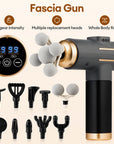 11-IN-1 Electric Massage Gun 99 Level Powerful Fascia Gun