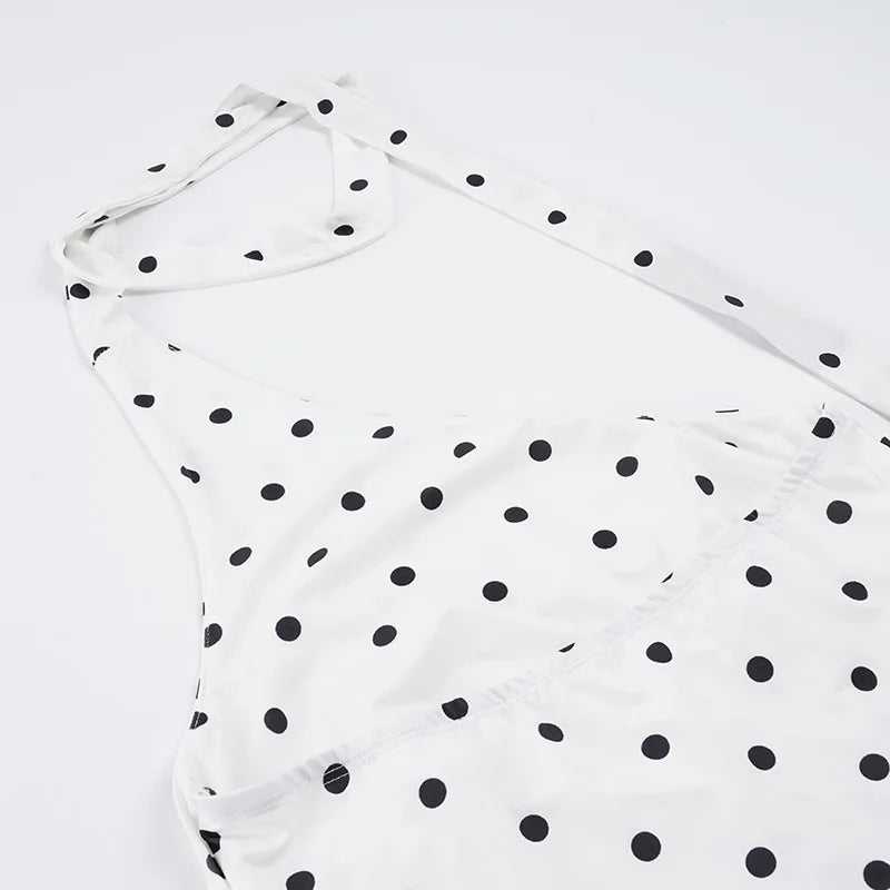 Elegant One-Shoulder Polka Dot Bodycon Mini Dress for Women ✨